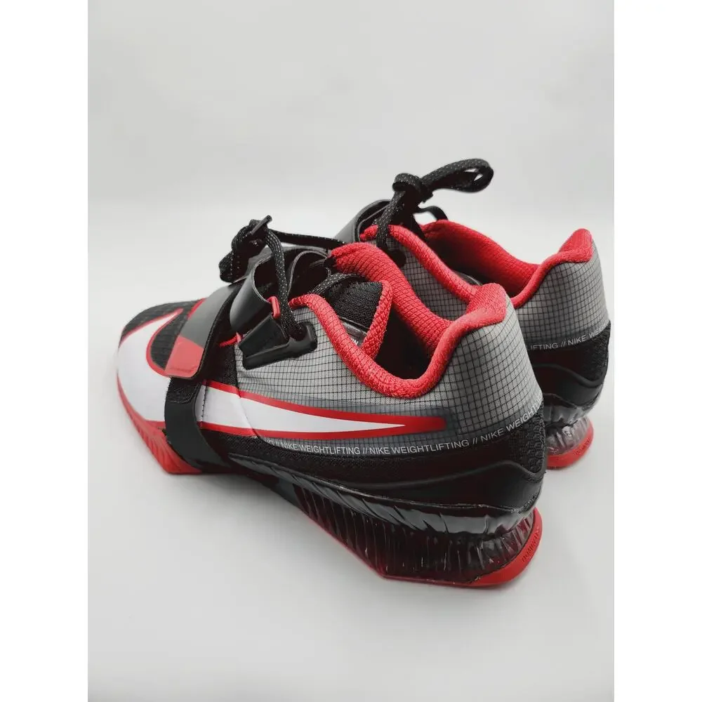 Mens Size 12 Nike Weightlifting Shoes Romaleos 4 Red White Black CD3463-003